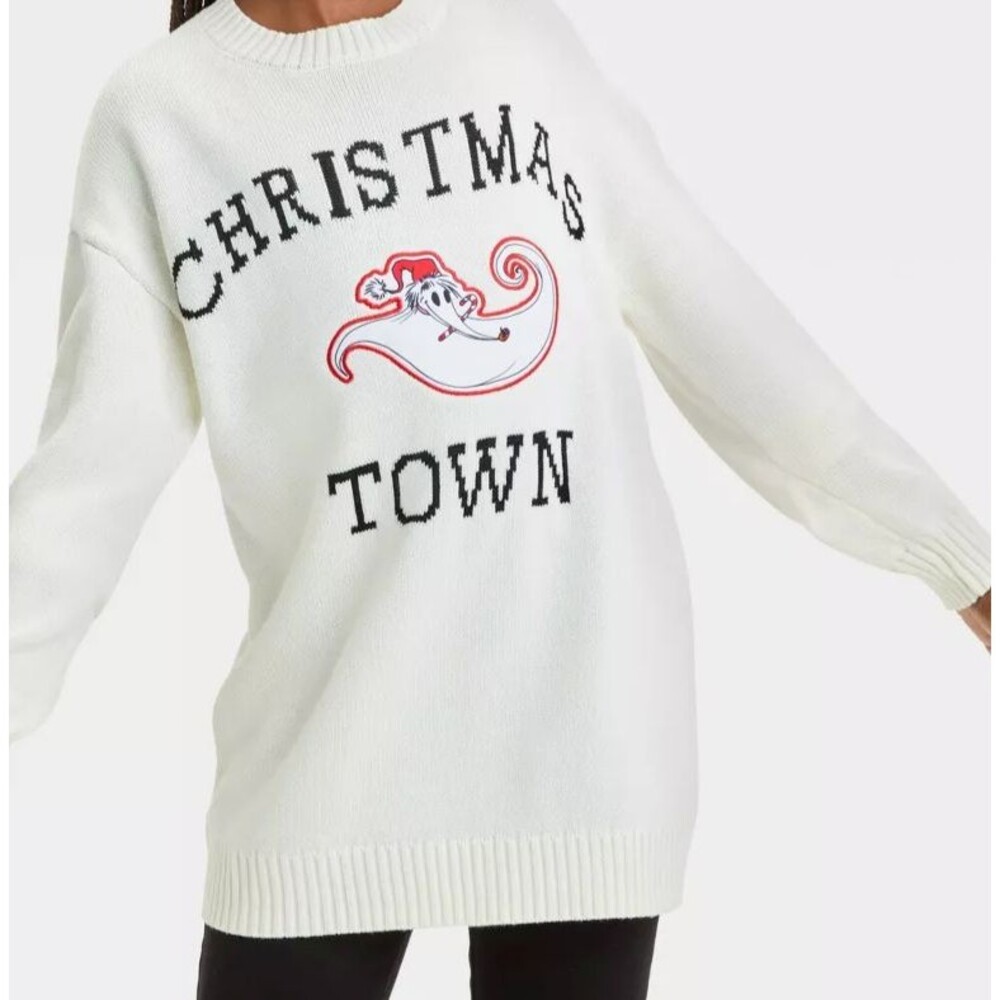 Nightmare Before Christmas Zero Ghost Dog Sweater Christmas Town Girls XS